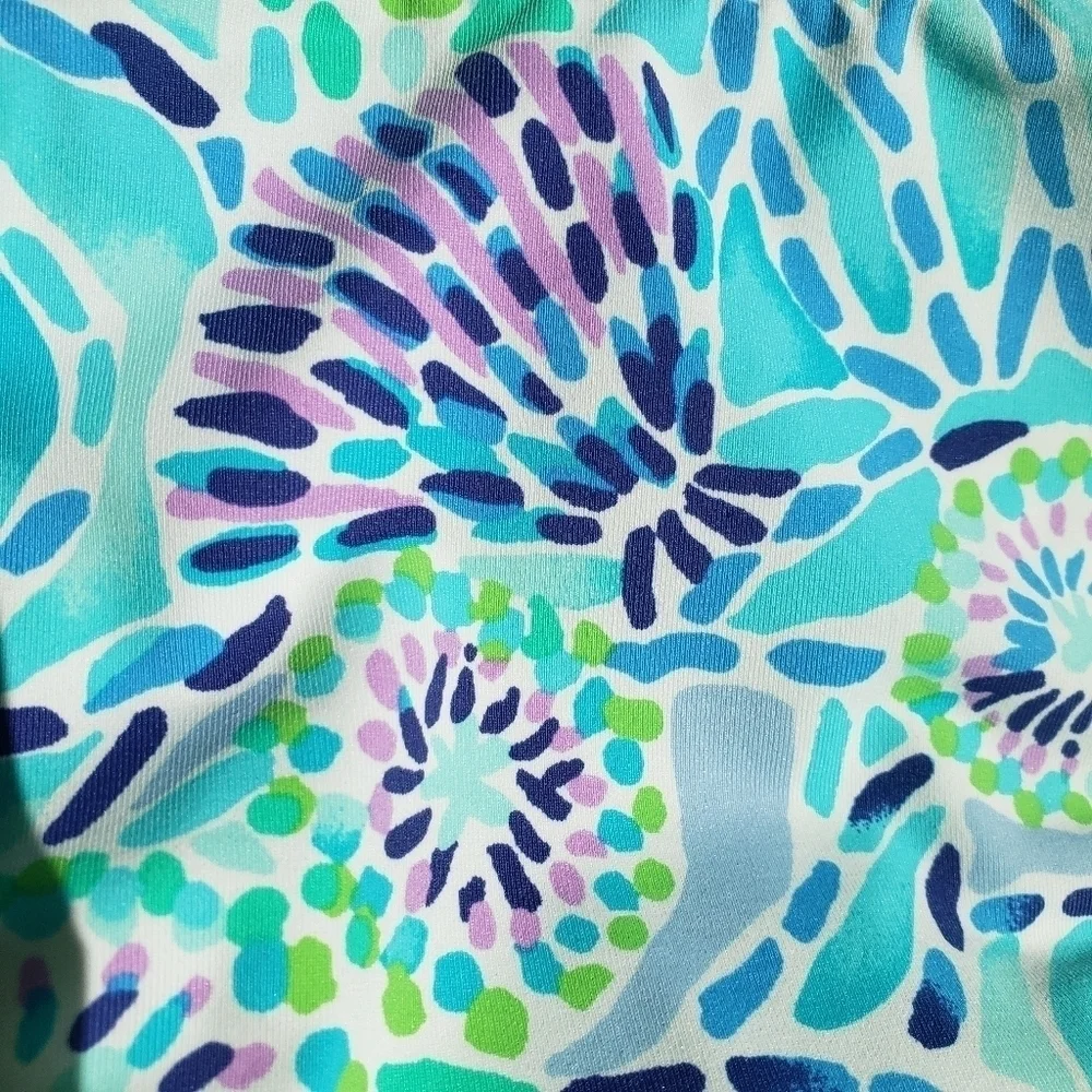 Lilly Pulitzer Pico High Cut Bottoms blue Ibiza open water new with tag size 14